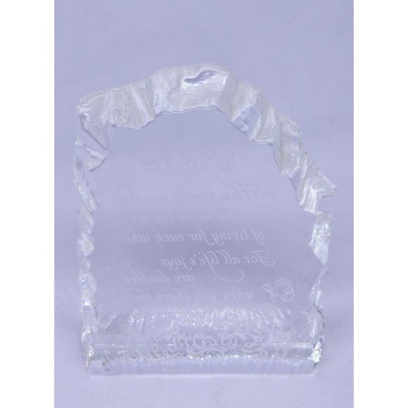 Rare How Blessed Are They Inspirational Paperweight, Shelf Home Decor Crystal - Picture 6 of 13